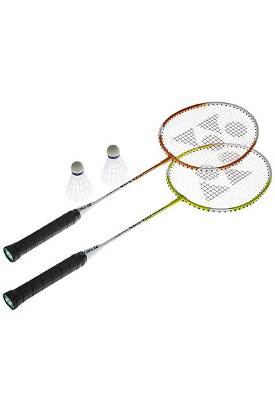 YONEX GR 505 Badminton Set | 2 Rackets + 2 Shuttles | Isometric Frame | Smooth Grip | Indoor & Outdoor Use