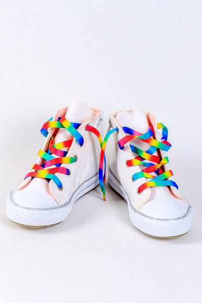 NS Little Pantofi albi pentru fete Unicorn Hologram