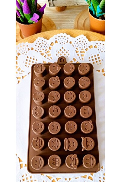 TARIK HOME Emoji Temalı Silikon Çikolata, Jöle, Dondurma Kalıbı