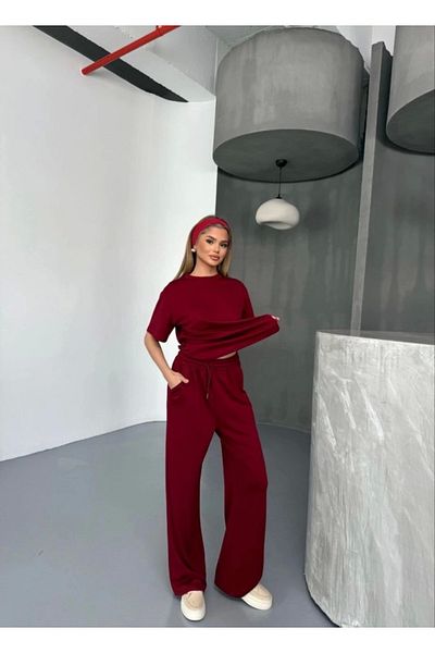 Butik Soft Modal Candy Fabric - Short Sleeve Blouse and Comfortable Pants Two Large-Piece Sets