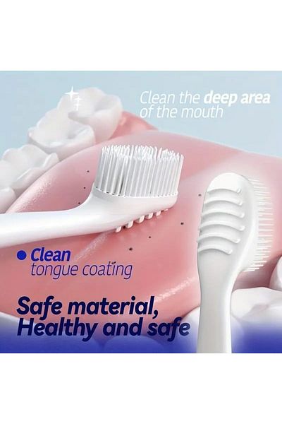 COOYA Disposable Toothbrushes with Double Cleaning Beads Toothpaste and Clean Floss Picks(1 set, 20 Pcs)