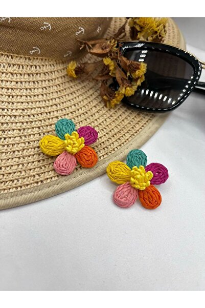 MORMAVİ Colorful Straw Earrings
