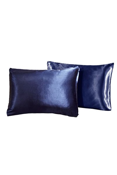 Choice 51x76cm Royal blue 2-piece Pure Emulation Silk Satin Pillowcase Comfortable Pillow Cover Pillowcase