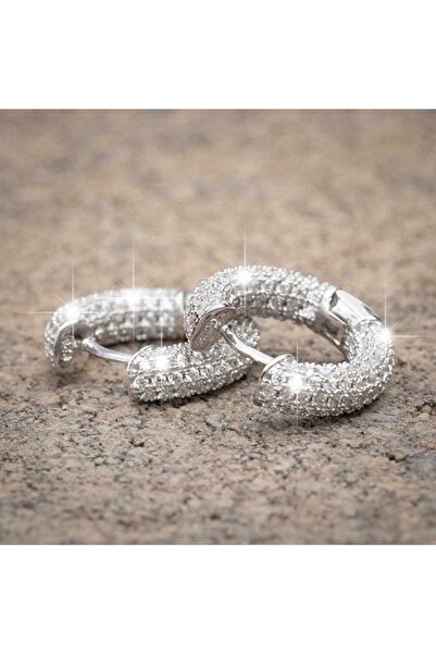 Choice أقراط دائرية C397-1 بانك للرجال والنساء، مرصعة بالزركون الأبيض اللامع،...