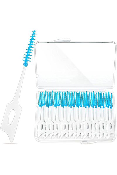COOYA Interdental Brush Tooth Floss, with Storage Case for Brush Tool, Toothpick Cleaning Tool, 120 Pcs