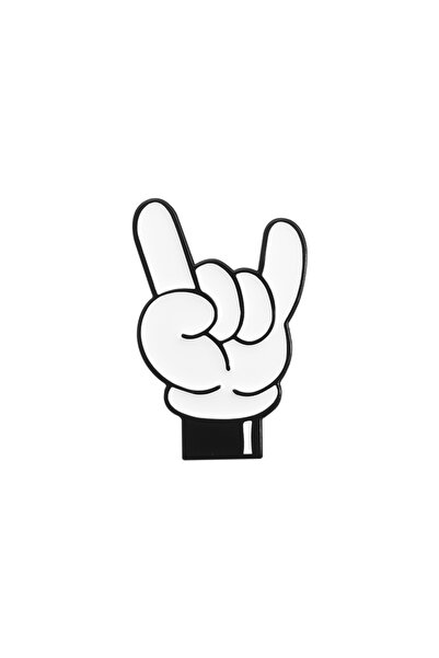 Choice دبوس مينا بتصميم لفتة إصبع كرتونية "أحبك" من QHXZ2822، دبوس معدني مزخر...