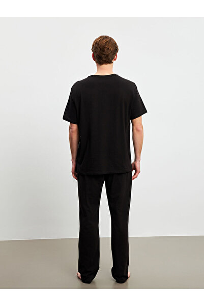 LC Waikiki Lcw Eco Black Standard Fit Men's Pajamas Set