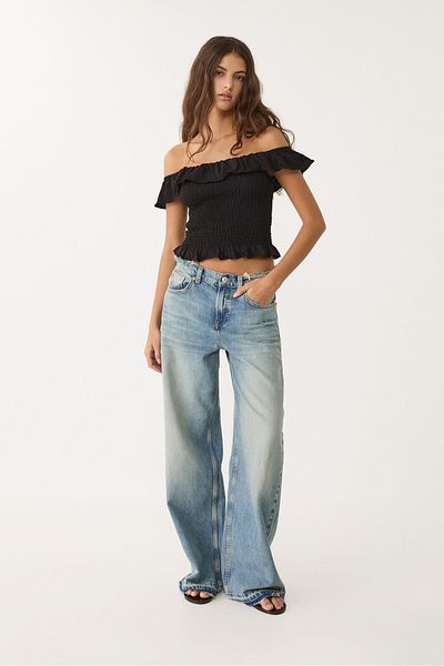 Stradivarius Ruffled T-shirt