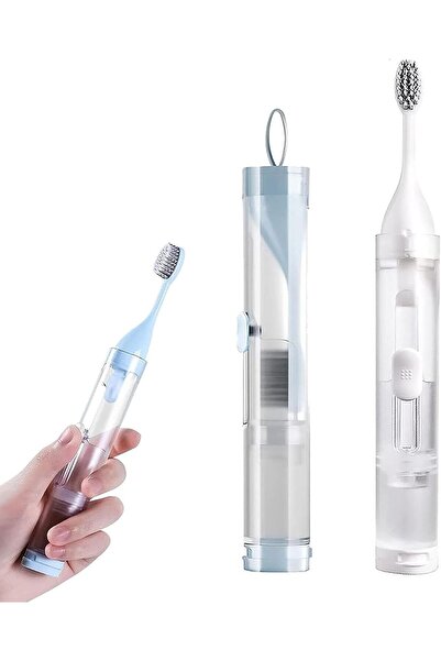 Arabest 2-Pack 3-in-1 Foldable Travel Toothbrush Set, Built-in Refillable Too...