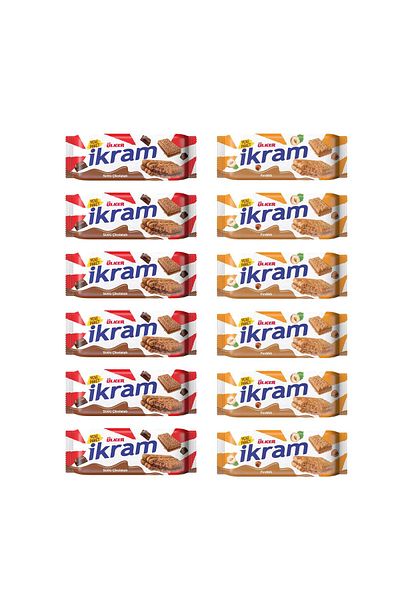 Ülker İkram 84 Gr Chocolate and Hazelnut 12 Mixed Pack