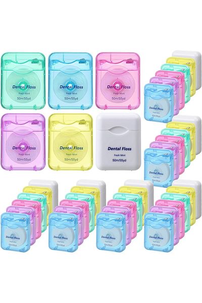 COOYA 36 Pack Mini Dental Floss, Disposable, Bulk Mint Flavored Floss for Teeth and Gum Protection