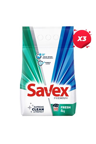 SAVEX X3 - SAVEX LAUNDRY DETERGENT AUTOMATIC 4KG 2IN1 FRESH