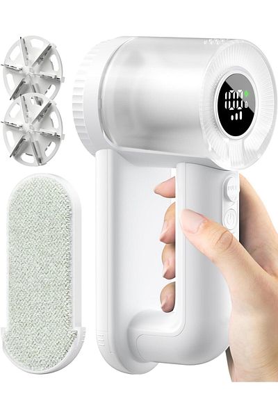 COOYA Rechargeable Fabric Shaver, Electric Hair Remover, 3 Large Blades for Removing Lint on Clothes