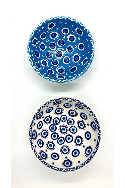 Store Nazar Boncuklu Kase 10 cm Çerezlik El Yapımı 2’li