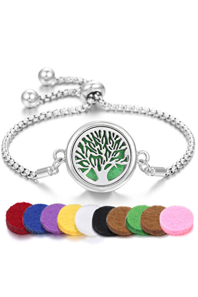 Choice سوار العلاج العطري من الفضة الاسترلينية XL098-2 على شكل شجرة الحياة، م...