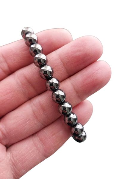 SEVENSLEEPERS Hematite Natural Stone Bracelet - Children and Adult Unisex