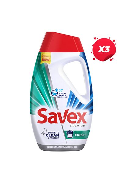 SAVEX X3 - SAVEX LIQUID DETERGENT 1.8L FRESH 40 WASHES