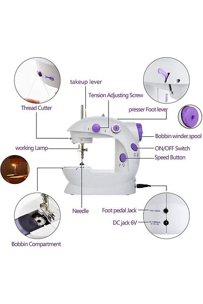COOYA Mini Sewing Machine, Portable Travel Automaticfor, 2-Thread 2-Speed 2-Switches For Adult Kids