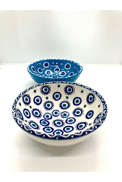 Store Nazar Boncuklu Kase 10 cm Çerezlik El Yapımı 2’li