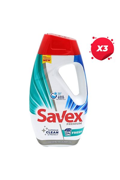 SAVEX X3 - SAVEX LIQUID PREMIUM DETERGENT 1.08L FRESH 24 WASHES