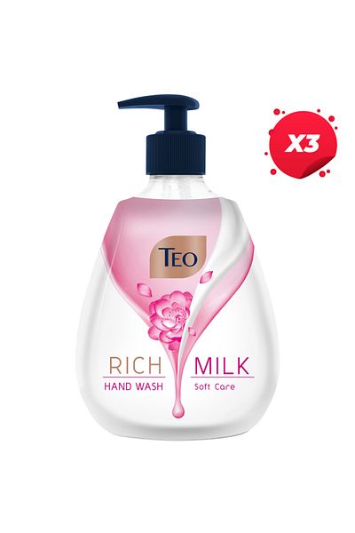 Teo X3 - TEO LIQUID SOAP PUMP 400ML MILK RICH SOFT CARE