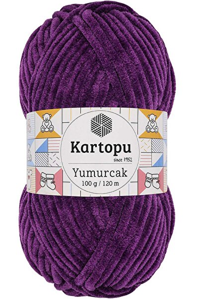 Kartopu Yumurcak catifea Fir pentru tricotat manual Mov deschis K719