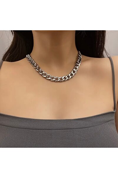 derokas قلادة نسائية سميكة من الفولاذ مقاومة للتشوه مقاس 7 ملم للموسم الجديد