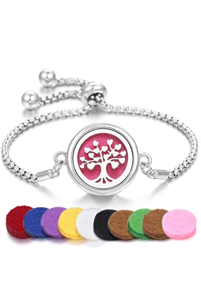 Choice Silver XL098-9 Tree of Life Aromatherapy Bracelet Open Lockets Bangle ...