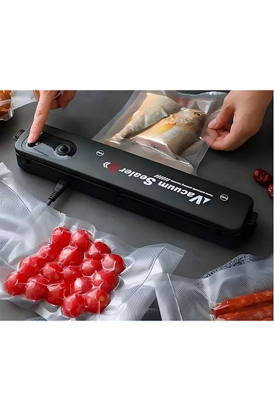 COOYA Vacuum Sealer Machine, Vacuum bag 5pcs，Build In Cutter Storage，Forfruits, vegetables, and meats