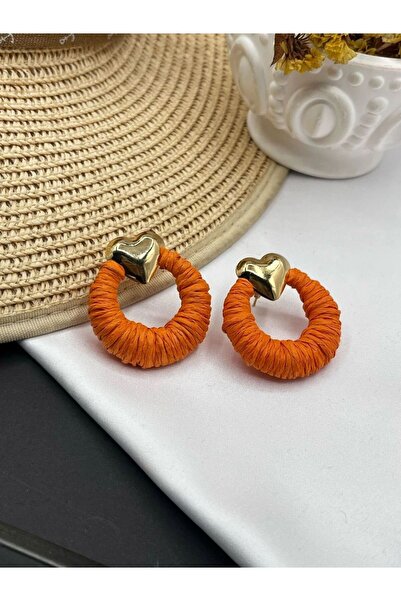 MORMAVİ جولة الأقراط القش البرتقالية