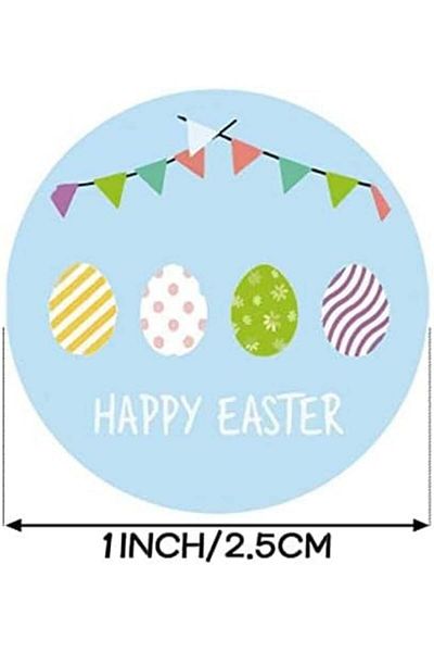 NT ling Roll of 500 NT-ling Easter stickers, paper, multicolor, 2.5 cm