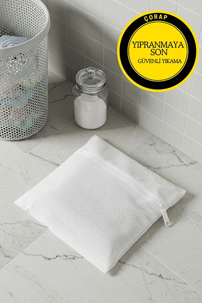 Paris Home Sock Washing Net Bag 20X18 cm Sock Booties Washing Net