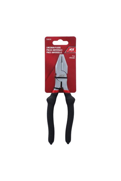 ACE Ergonomic Vinyl Grip Handle Durable Linesman Plier 7inch