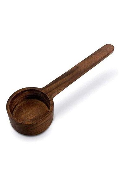 COOYA Long Handled Wooden Coffee Spoon,Durable,for Flavoring or Grinding Coffee,16.8cm,Black Walnut