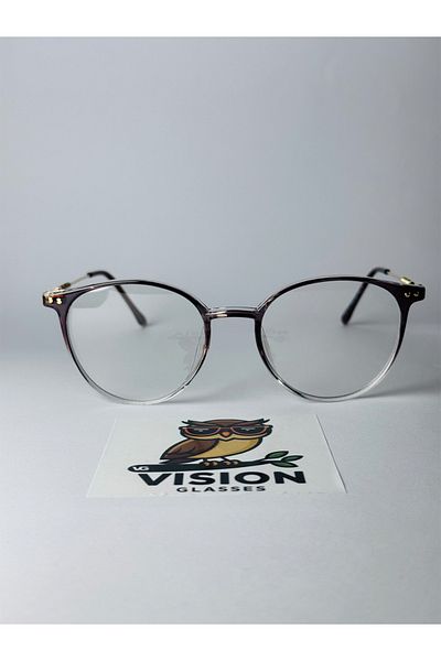 VG VISION GLASSES Mocha Lite Round Blue Light Protection Goggles