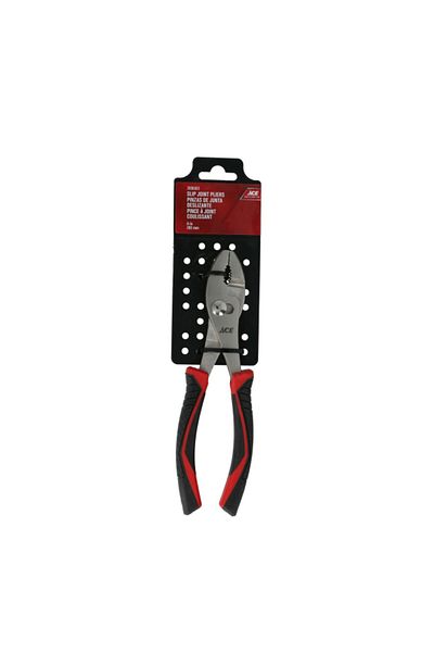 ACE Chrome Vanadium Steel Comfort TPR Grip Slip-Joint Plier 8inch