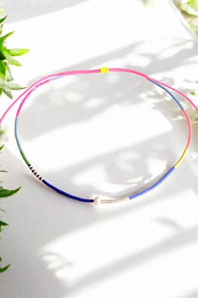 Atölye Olcay Eser Miyuki Cam Boncuk Gerçek İnci Tasarım Minimal Kolye