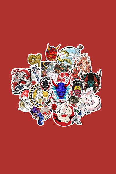 dadi ramba Japanese Mythology Sticker Pack - Bullet Journal - Agenda - Planner - Laptop Label Sticker