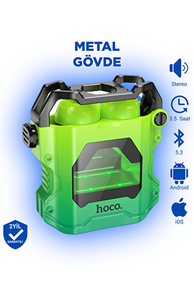 Hoco Ασύρματα ακουστικά BT 5.3, 150 ώρες αναμονής, 300mAh, Διαστρικό Πράσινο ...