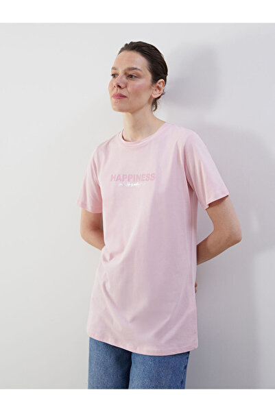 LC Waikiki RMZ GİYİM FARKIYA تي شيرت نسائي مطبوع بياقة روبا