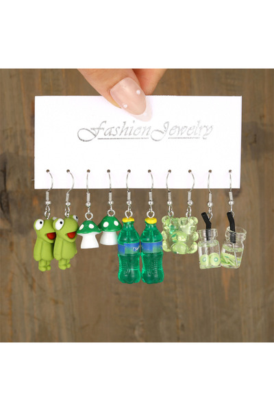 Choice CS5856801JCA5 مجموعة أقراط على شكل حيوان كرتوني لطيف من الفاكهة للنساء...