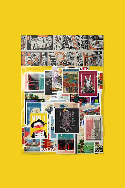dadi ramba Japanese Poster Sticker Pack - Bullet Journal - Agenda - Planner - Notebook - Laptop Sticker Decal