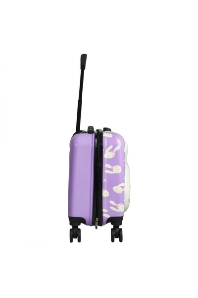ECARLA Children's trolley, 45x25x35 cm, cabin approved, purple bunny pattern