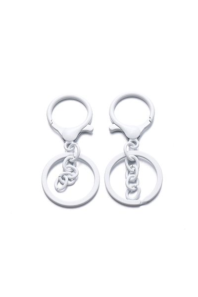 Choice White 5Pcs/Lot Colorful 30mm Keyring Lobster Clasp Hook Connectors for DIY Keychain Connector Key Ri
