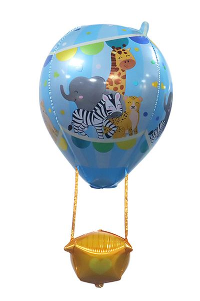 Patladı Gitti 22 Inch Blue Color Safari Flying Balloon Themed Foil Balloon 88-28 cm