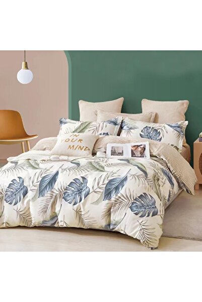 Pucioasa Double percale bed linen, 100% cotton, tropical print