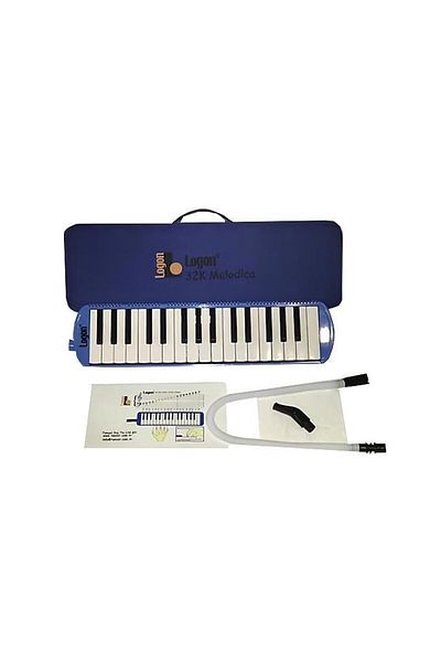 Logon 32 Key Melodica Relief Note Keyboard (Blue Color)