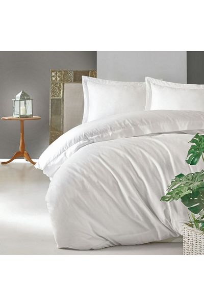 Cotton Box Luxury satin bed linen 4 pieces, Cotton Box, Elegant White