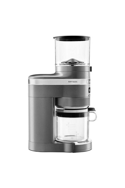 Kitchenaid Rasnita electrica de cafea KitchenAid Artisan 5KCG8433EMS, 150 W, 70 setari macinare (Gri/Argintiu)