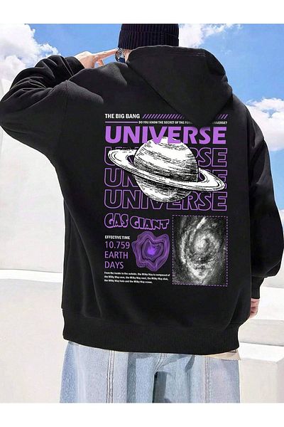 EFFRENATU Φούτερ με στάμπα unisex με δροσερά σχέδια